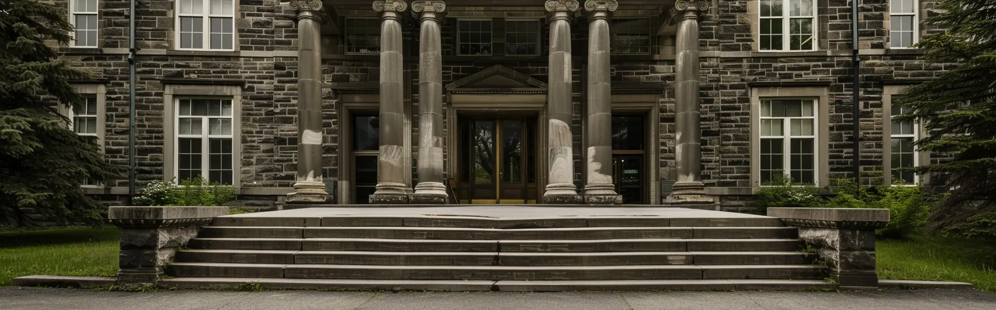 A dignified Canadian municipal civic building representing institutional support